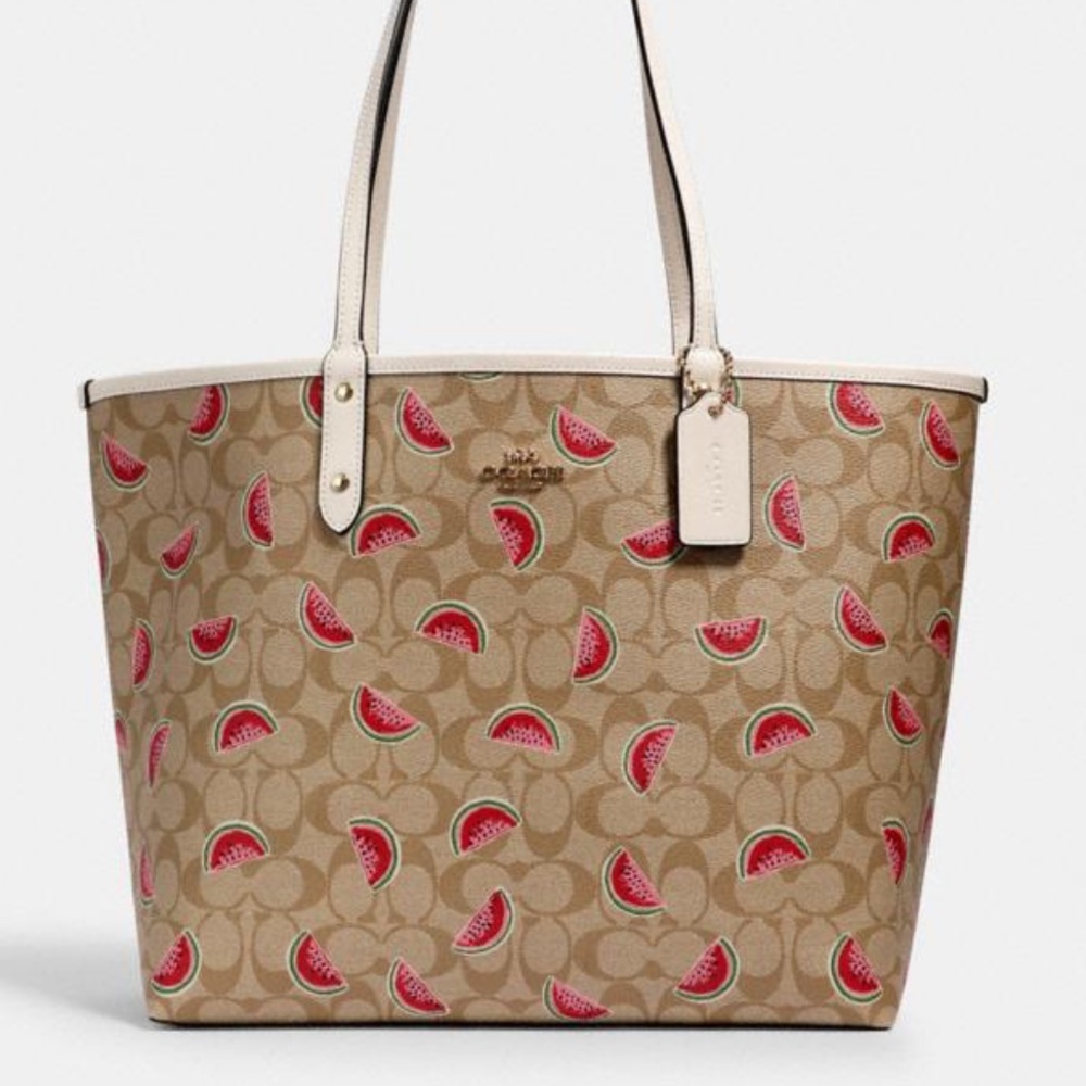 Coach Reversible Tote In Watermelon NWT🍉